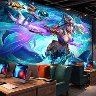 3d Internet Cafe Wallpaper Mobile Game King Glory Wallpaper Internet Cafe Game Room Mural Live Broad