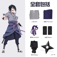 ชุดคอสเพลย์ Uchiha Sasuke Naruto Shippuden Cosplay พร้อมผมปลอม ชุดฮีโร่การ์ตูน สำหรับผู้ชาย อุปกรณ์ส