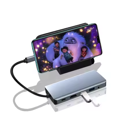 4K HD Transfer Docking Station for Laptop PD Type-c USB C Docking Station for IPhone USB3.0 for Andr