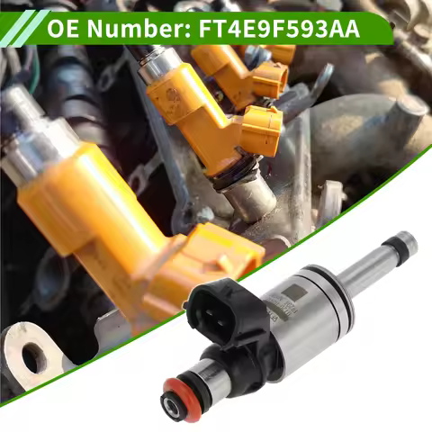 UXCELL Fuel Injector No.FT4E9F593AA for Ford F-150 2.7T V6 2015-2017 1 Pc Black