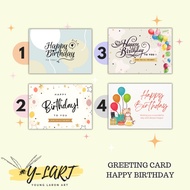 Ylart Happy Birthday Card / Happy Birthday Greeting Card / Greeting Card