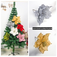 SA 2 COLOR GOLDEN FLOWERS - DECORATIVE FLOWERS, NOEL DECOR KN2
