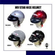 MV STAR NICE HALF CUT MOTOR HELMET *SIRIM APPROVED*