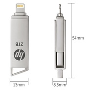 Hp แฟลชไดรฟ์ Typec 2 in 1 โทรศัพท ์ มือถือ u Disk HP คุณภาพสูง Dual Drive Flash Memory USB 3.0 ความเ