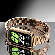 Dây đeo kim loại bằng thép không gỉ có vỏ cho Xiaomi Smart Band 9 Active Strap / Redmi Band 3 Strap