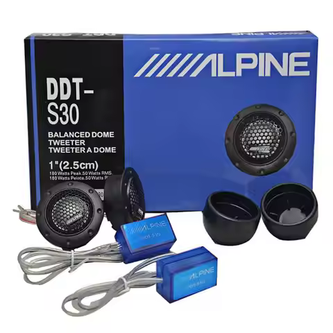 ALPINE DDT-S30 Car Stereo Speakers Music Soft Dome Balanced Car Tweeters Car Audio Silk Film Speaker
