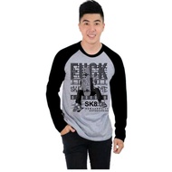 MEN'S RAGLAN T-SHIRT SCREEN PRINTING SK8 M71  MEN'S LONG-SLEEVED RAGLAN T-SHIRT, MEN'S TOP T-SHIRT/ 