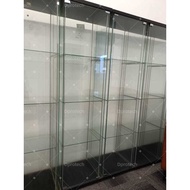 USED - IKEA Detoulf 4 Tier Glass Door Cabinet (SELF PICK UP ONLY)