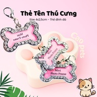 Pet name tag - Cute dog and cat name tag - Caopets