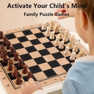 ❣ ⊙ ♖ ❃ ☇◑ 【Ship in 12h】3 in 1 Folding Wooden Chess Board Tournament Size Chess Pieces Set Internat
