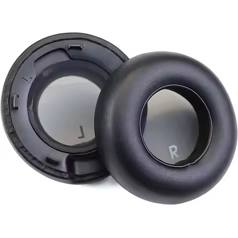 1 Pair Sponge Cushion Replacement Earpads Soft Protein Leather Wireless Headset Pad Black Earmuf for