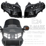 LED Headlight Headlamp For Honda Goldwing 1800 GL1800 2001-2017 F6C F6B Gold Wing Bagger E24 DOT Mot