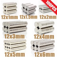 12x1 12x1.5 12x2 12x3 12x4 12x5 12x6 N35 Round Magnet Neodymium Magnet Permanent NdFeB Super Strong 