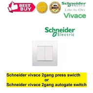 Schneider vivace 2gang press swicth/2gang auto gate switch