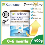 【NEW PREMIUM】 KARIHOME STEP 1 Goat Milk Infant Formula Susu Kambing 400g x 1 TIN 【IMPROVED FORMULA】