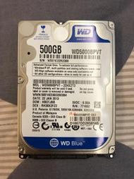 WD 500GB 硬碟 WD5000BPVT