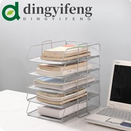 DINGYIFENG Stackable File Rack, Desktop Organizer File Organizer A4 File Storage Tray, Fashion Paper