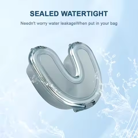 Travel Retainer Case U-shaped Denture Holder Leakproof Invisalign Aligner Denture Box Sealed Contain