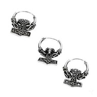 【送料無料】アクセサリー　ネックレススターリングシルバーセルティックイヤリングハンマーバイキング925 sterling plata aretes celta creolen thors hammer