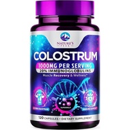 Bovine Colostrum Supplement 1000mg - with 20% Immunoglobulins (IgG) for Immunity & Immune Support, E