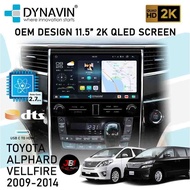 Toyota Alphard Vellfire Anh20 DYNAVIN QUANTUM Series Android Player 11.5″ 2K QLED Screen 2009-2014