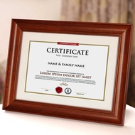 Wanjing Solid Wood A4 Certificate Frame Platform Certificate Photo Frame a3 New Version Business Lic