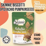 SKINNIE Biscotti: Pistachio w/ Pumpkin Seed Biscotti 100G (Stand Pouch)