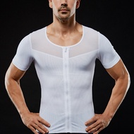 MIESHUT Men New Corset Shapewear Compression T Shirt Tummy Control Tummy Control Posture Corrector T