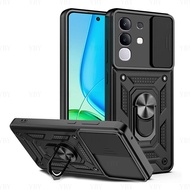 Ốp Giá đỡ nhẫn cho Vivo iqoo z10x điện thoại chống sốc trường hợp Silicone máy ảnh cứng bảo vệ Cover