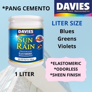 ◙﹍Davies Liter Sun And Rain Elastomeric Paint Cement Blue Green