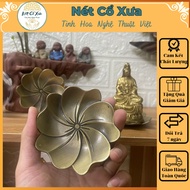 Bronze Alloy Lotus Plate for Display as a Candlestick