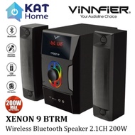 VINNFIER XENON 9 BTRM WIRELESS BLUETOOTH SPEAKER 2.1 200W WITH KARAOKE/ FM RADIO/ SD CARD/ RGB LIGHT