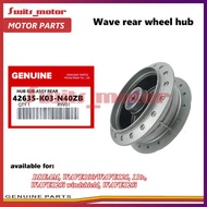 Wave rear wheel hub FOR DREAM (100% , with ball bearings and bushings) WAVE100/WAVE125, 110i, WAVE12
