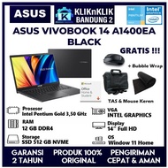 Laptop Sekolah Asus Vivobook 14 Intel Pentium Ram 8 gb Ssd 512gb