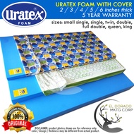 Uratex Foam with Cover 2 / 3 / 4 / 5 / 6 inches thick 100% ORIGINAL 30x75 36x75 42x75 48x75 54x75 60