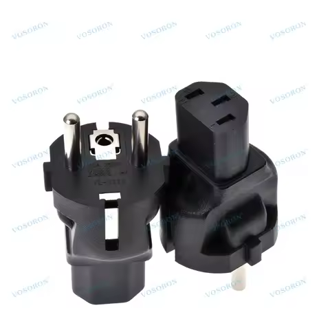 EU AC Power Cord adapter converter EU to IEC320 C13 Plug Adapter 3-Prong EU Plug to C13 Port convert