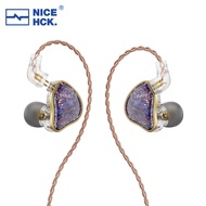 NiceHCK DB2 Microphone In Ear Headset 1DD+1BA Dual Driver Hybrid IEM HiFi Music Earbud 0.78mm 2Pin I