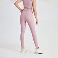 One-piece No-awkward-line High-waisted Pocket Yoga Pants Nude Peach Hip Tight Fitness Sports Pants