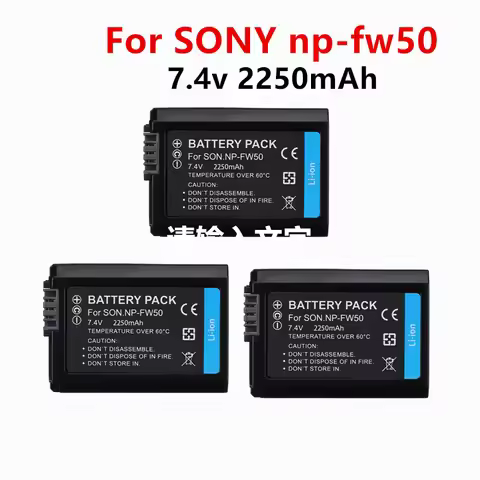 NP-FW50 Battery For Sony A7 A7II A7RII A7SII A7S A7S2 A7R A6000 A6400 A6300 A6500 2250mah NPFW50 Bat