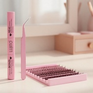Cluster Eyelash Extension Set, D Volume, 200Pcs, 0.07mm, 8-16mm  Set Sambungan Bulu Mata Kluster, D 