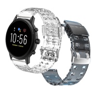 Fossil Gen 6 Gen 5 44MM Smart Watch Strap For Fossil Gen 5E Llie Smartwatch Sports TPU Soft Band Clear Transparent Wristband Watchband Bracelet Accessories