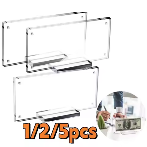 1/2/5pcs Transparent acrylic dollar bill display frame Household banknote collection stand Plexiglas