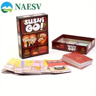NAESV Sushi Go Card Game, Multiplayer Family Get-together Sushi Go Pick And Pass Card, Fun 108pcs Su