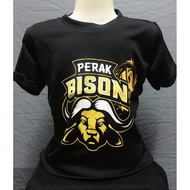 Jersi Sepak Takraw League STL Perak Bison Black (KIDS) Budak