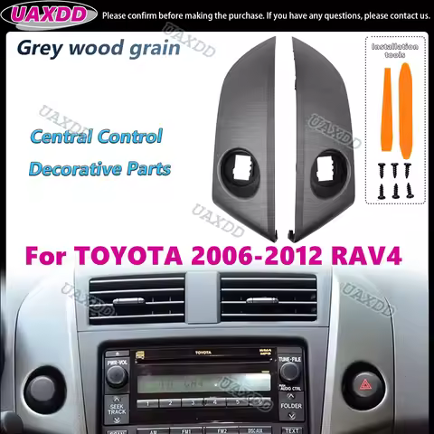 Center Dashboard Panel for Toyota Rav4 Air Vent Radio Window Trim Prada Panel 2006 - 2012 Grey Wood 