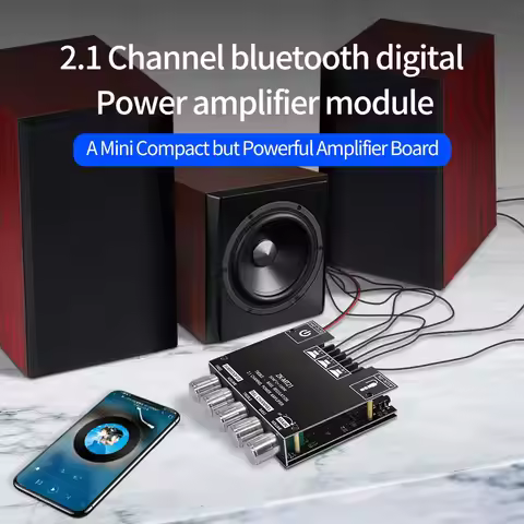 ZK-MT21 Channel Bluetooth 5.0 CS8673E 2.1 Subwoofer Amplifier Board 50W X 2+100W Power Audio Stereo 