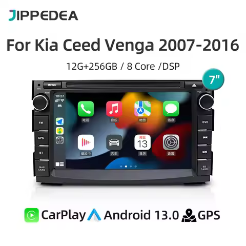CarPlay Android 13.0 Qualcomm 8G 256G 8Core Car Radio For Kia Ceed Venga 2007-2016 GPS Navigation 4G