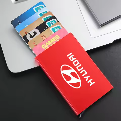 sticker For Hyundai Sonata Elantra Accent Santa Fe Metal Anti-theft Smart Wallet Tucson IX35 Kona Az