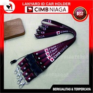 CIMB NIAGA ID Card Lanyard Printing 2 Sides High Quality