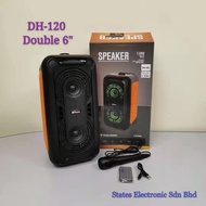 DH-120 Super Bass Bluetooth Rechargeable Portable Speaker with Microphone